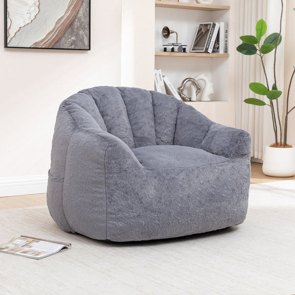English Elm Bean Bag Sofa Chair with Armrests Memory Foam Filled Oversized Lounge Seat Adults W2200P390381