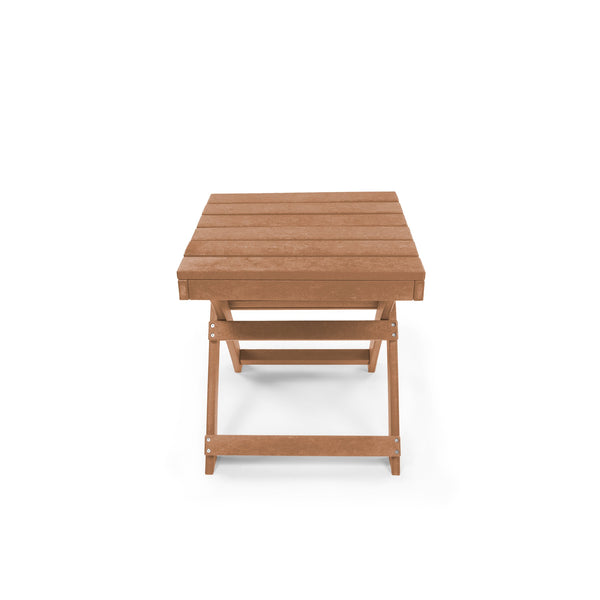 English Elm Seaview Recycled Hdpe Outdoor Folding Side Table Uv Resistant Patio Deck Use Teak B2745P409725