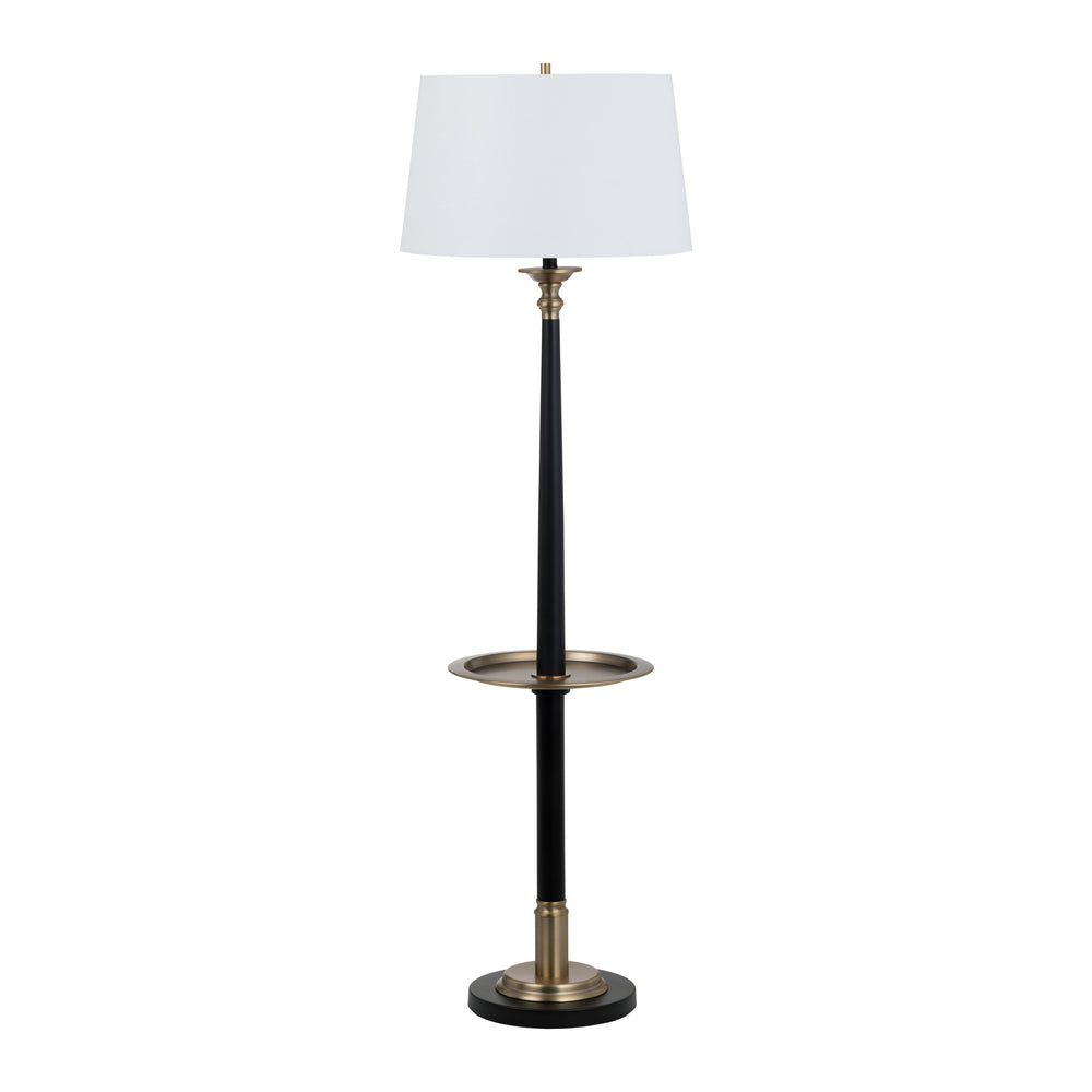Crestview Collection Traditional Floor Lamp With Antique Brass Tray - Minimalist Elegance For Modern Living Spaces   Cvazer170