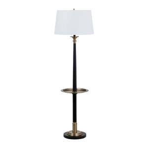 Crestview Collection Traditional Floor Lamp With Antique Brass Tray - Minimalist Elegance For Modern Living Spaces   Cvazer170