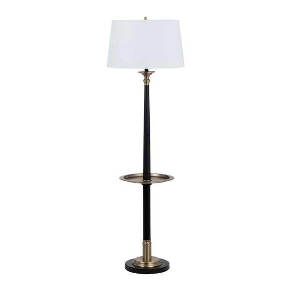 Crestview Collection Traditional Floor Lamp With Antique Brass Tray - Minimalist Elegance For Modern Living Spaces   Cvazer170