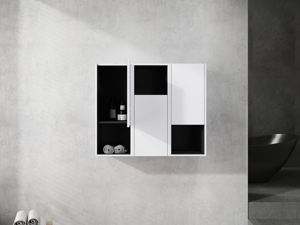 English Elm 12" Bathroom Side Cabinet - Wall-Mounted Storage Solution With Soft-Close Doors & Eco-Friendly Build W999S00281