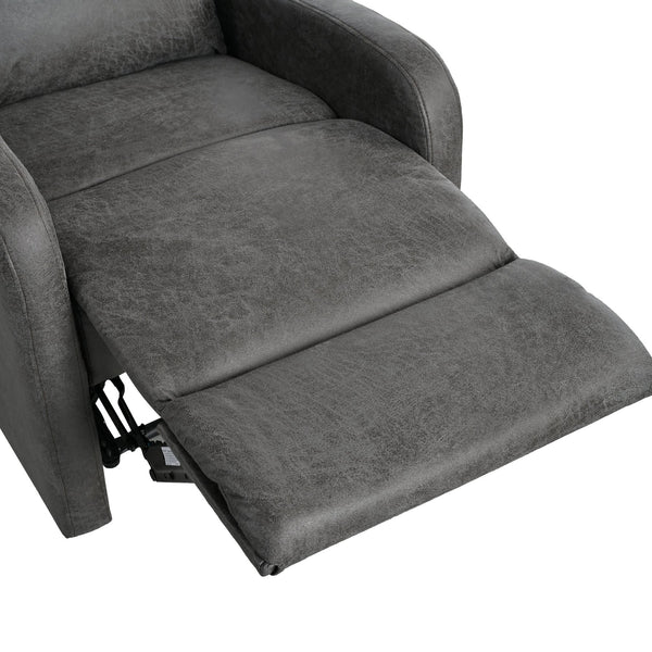 English Elm Christopher Knight Home® - Modern Recliner Plush Manual Recliner Chair with Ergonomic Support, 3-Position Backrest, Durable Fabric Comfort Grey N763P256491D