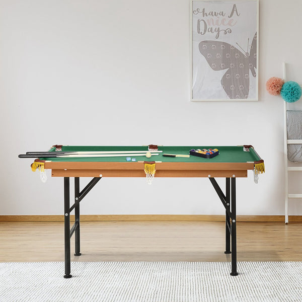 English Elm Soozier 55" Portable Folding Pool Table - Family-Friendly Game With Complete Accessories & Easy Storage W2225P217200-GIGA