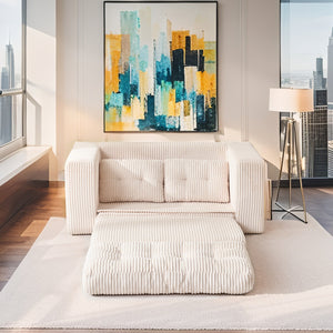 English Elm Loveseat Sofa Bed With Memory Foam & Durable Steel Frame - Stylish 2-In-1 Design For Small Spaces W2959P379141