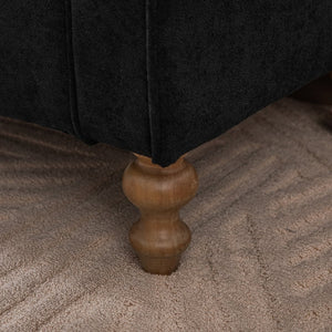 English Elm 65.75" Upholstered Storage Bench Napped Fabric Dual Lids Walnut Legs Bedroom Seating W3098P397303