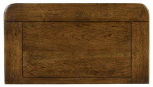 Hooker Furniture Archivist Pecky Pecan Three-Drawer Nightstand With Touch Dimmer, Cord Clip & Antique Bronze Hardware 5447-90016