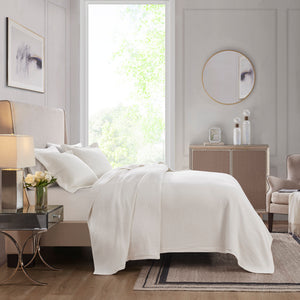 JLA Home Croscill Home - 3 Matelassé Coverlet Set — Stone-Washed 100% Cotton, Handcrafted in Portugal for Timeless Luxury and Comfort CHM13-0009