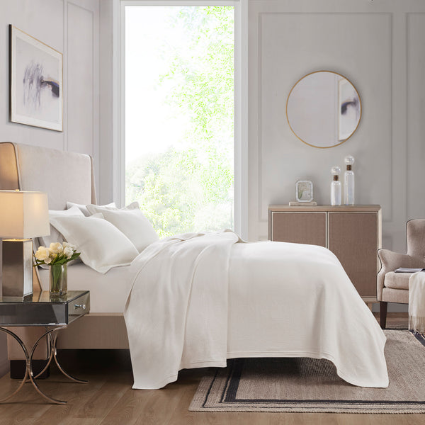 JLA Home Croscill Home - 3 Matelassé Coverlet Set — Stone-Washed 100% Cotton, Handcrafted in Portugal for Timeless Luxury and Comfort CHM13-0009