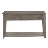 Homelegance By Top-Line Juniper Antique Grey Finish Grey Fiber Cement Table with Self Grey Rubberwood