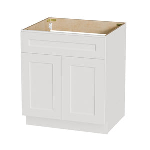 English Elm 30" Shaker Sink Base Cabinet Solid Wood Rta White Kitchen Bathroom Vanity T2950P477821