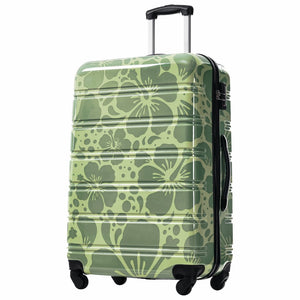 English Elm Hardshell Polycarbonate Luggage Set Three Piece Tsa Lock Spinner Travel Suitcases Green N732P306618F