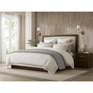 English Elm 3-Piece Queen Coverlet Set Matelassé Elegance with Two Shams — Soft Polyester-Rayon Texture, Durable Comfort Grey+White 5.27 L x 14.37 W x 12.6 H B035P381310