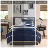 Mi Zone Ashton Casual Comforter Set MZ10-084 Khaki/Navy