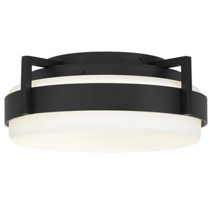 English Elm 15 Inch Led Flush Mount Ceiling Light with Etched Glass Diffuser for Any Room B370P399052
