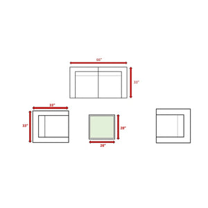 English Elm 4-Person Outdoor Rattan Wicker Seating Set - Fully Assembled, Weather-Resistant With Plush Cushions B120S00273