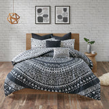 Urban Habitat Larisa Global Inspired 7 Piece Cotton Reversible Comforter Set UH10-2143 Black