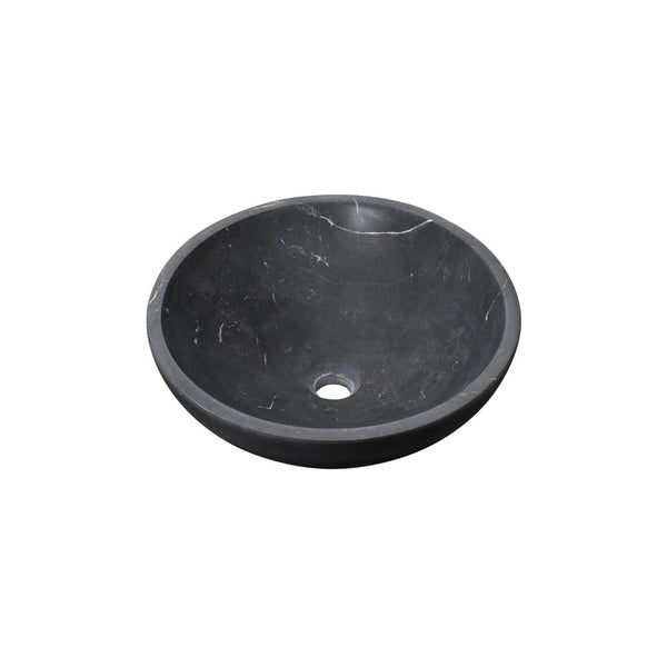 English Elm Luxury Solid Natural Marble Vessel Sink Round Matte Stone Basin Above Counter Vanity W1696P408023