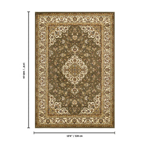 English Elm Classic Medallion Area Rug Large Format Heritage Pattern for Living Dining Rooms B186P452247