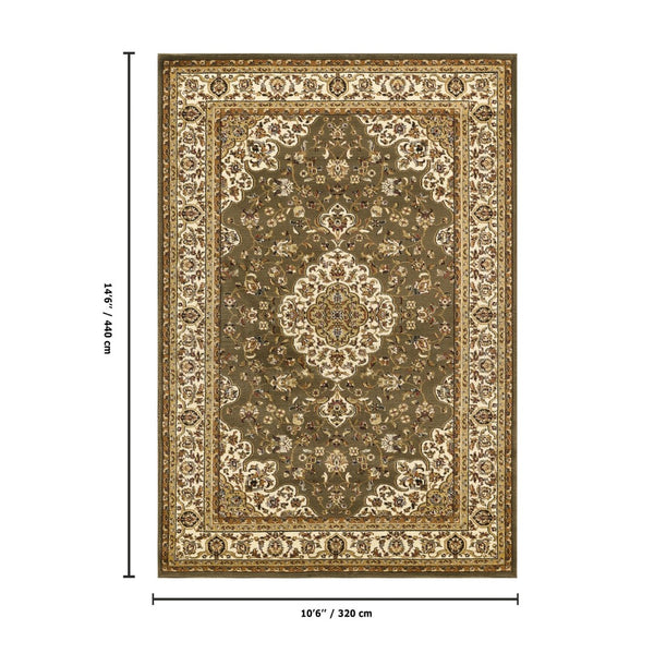 English Elm Classic Medallion Area Rug Large Format Heritage Pattern for Living Dining Rooms B186P452247