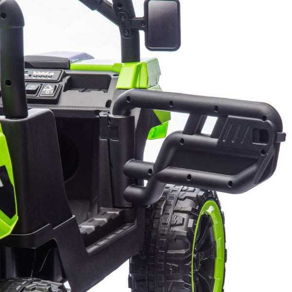 English Elm 24v Two Seat Kids Electric Dump Truck Six Wheel 4wd Utv with Parental Remote Green W1578P268992