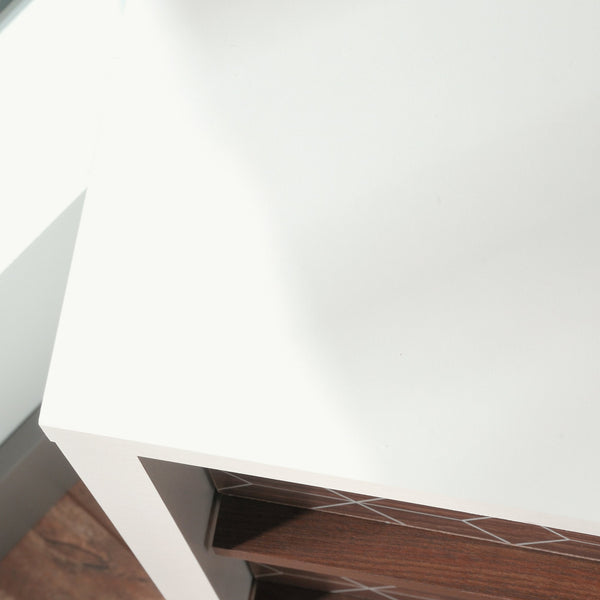 English Elm 4-Drawer Chest – Stylish White Finish With Walnut Accents For Modern Storage In Any Room B356P402756