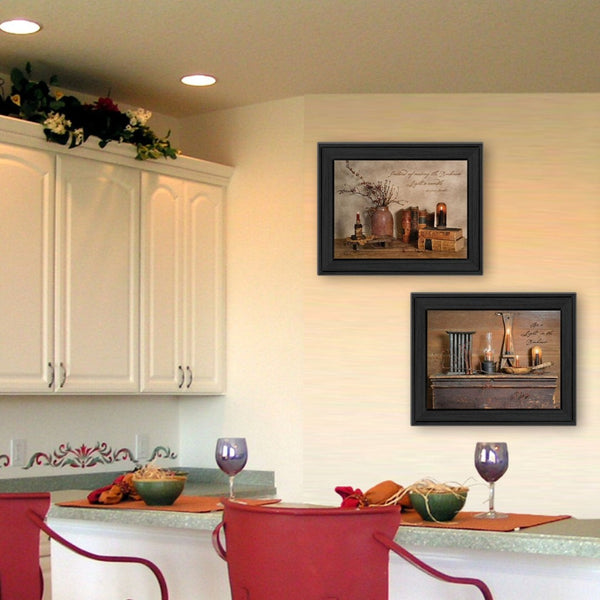 English Elm Trendy Decor 4u Billy Jacobs Candles Farmhouse Framed Art Solid Wood Ready to Hang B06786801