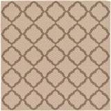 Unique Loom Outdoor Trellis Raised Trellis Machine Made Geometric Rug Beige, Beige/Brown 6' 1" x 6' 1"