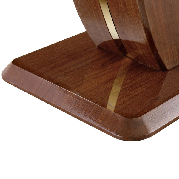 English Elm Modern Mdf Dining Table Seats Six with U-shaped Legs for Minimalist Interiors Wood W1151S04163