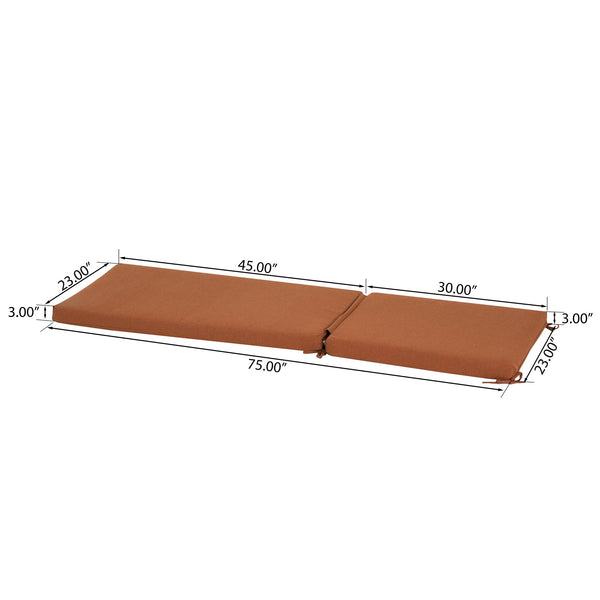 English Elm Christopher Knight Home® - Noah Outdoor Chaise Lounge Cushion - Bright Orange, Weather-Resistant, Durable Foam For Comfort N775P291468O