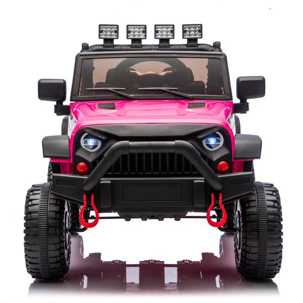 English Elm 24v Kids Electric Ride on Car with Parental Remote Dual Motor Four Wheel Suspension W1578P356392