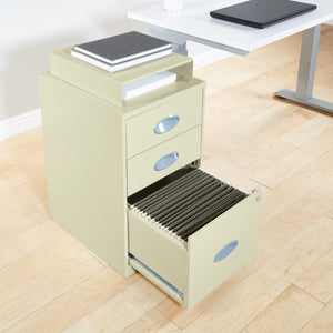 OSP Home Furnishings Metal File Cabinet Tan