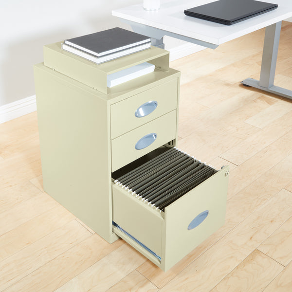 OSP Home Furnishings Metal File Cabinet Tan