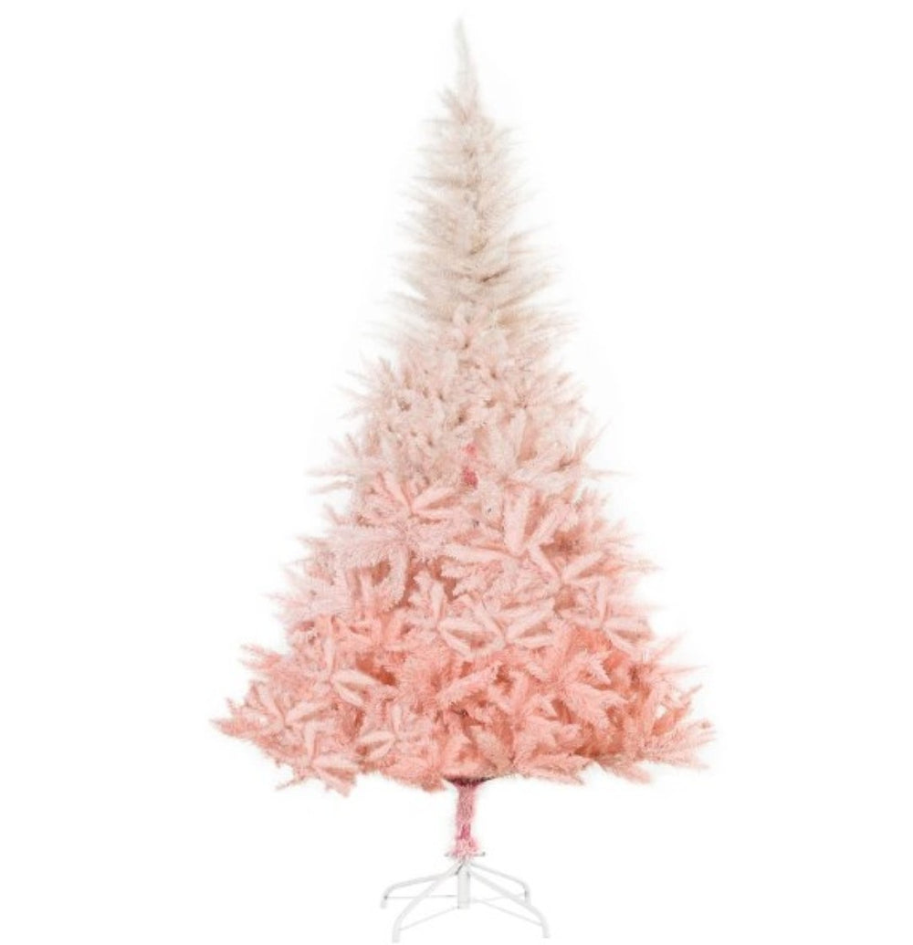 English Elm Christmas Pink Spruce Artificial Tree with 800 Pvc Tips Flame Retardant Holiday Decor T3971P419810