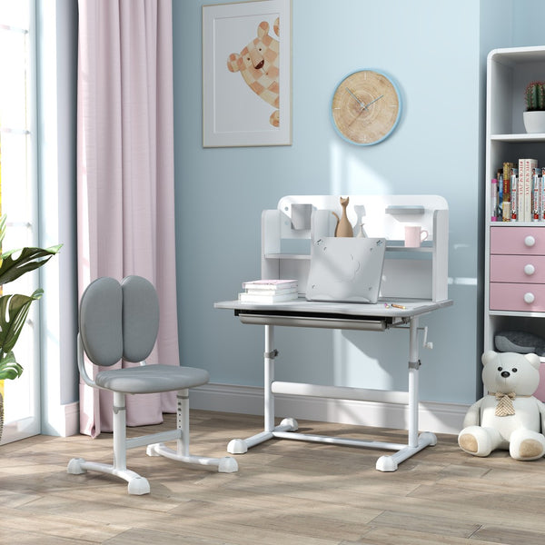 English Elm Qaba Kids Desk And Chair Set - Ergonomic, Adjustable Study Space With Storage, Tilt Desktop For Comfort W2225P229580-GIGA