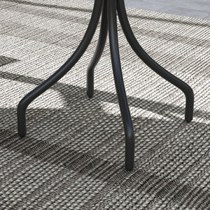 English Elm Outsunny 26" Round Outdoor Side Table - Durable Steel Frame, Slatted Top, Perfect For Patios & Balconies W2225P174465-GIGA