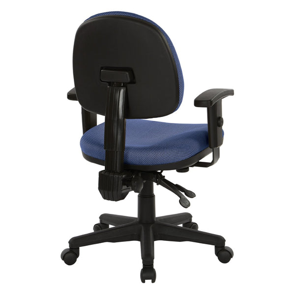 OSP Home Furnishings Sculptured Ergonomic Office Chair with Lumbar Support and Greenguard Certified Foam Padding 8180-296