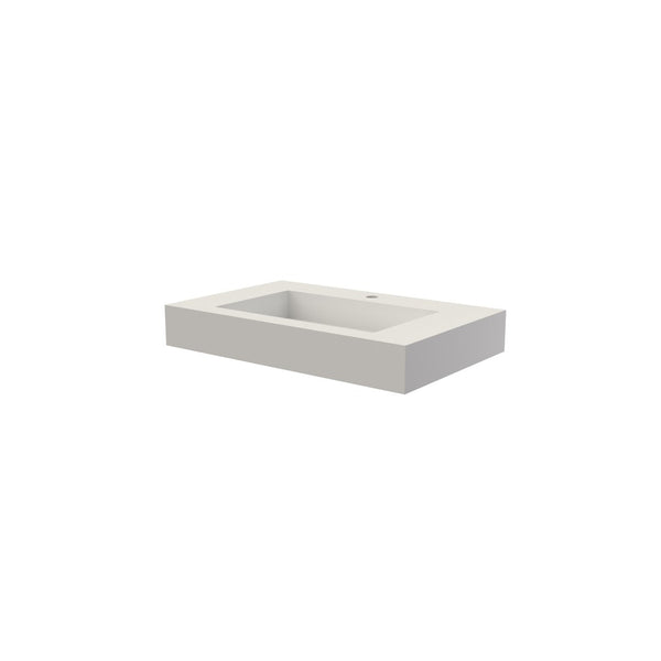 English Elm Stone Resin Solid Surface Vessel Sink Seamless Low Profile Spa Bathroom Basin T3785P355784