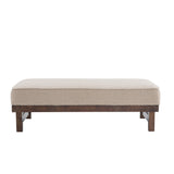 Christopher Knight Home® - Noble House - - Modern Boucle Cocktail Ottoman With Wood Frame