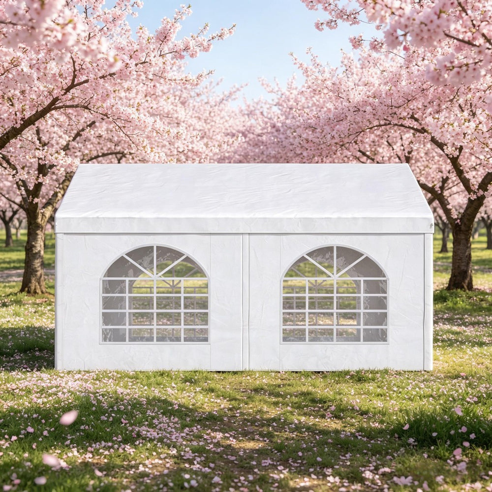 English Elm Heavy Duty Steel Frame Outdoor Gazebo Tent with Removable Sidewalls for Events T3971S00255