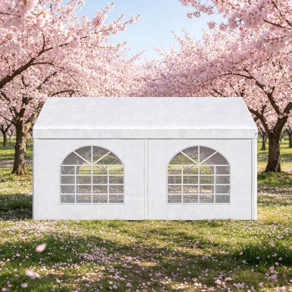 English Elm Heavy Duty Steel Frame Outdoor Gazebo Tent with Removable Sidewalls for Events T3971S00255