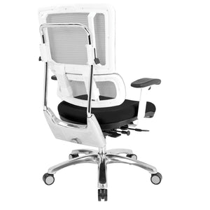 OSP Home Furnishings White Mesh Ergonomic Manager Chair with Lumbar Support and Adjustable Arms for Office Black 99661W-3M