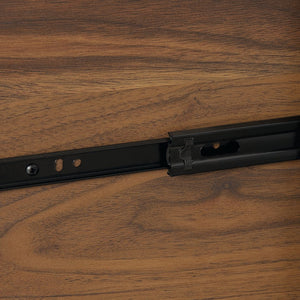 English Elm Narrow Mid-Century Bookcase in Brown – Tall Engineered Wood Shelf with Two Full-Extension File Drawers, Space-Saving 70.4" Height for Home Office and Living Room B356P402740