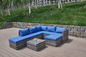 English Elm Patio Sofa With Plush Cushions - Weather-Resistant, Durable Outdoor Seating For Stylish Relaxation B205S00064-GIGA