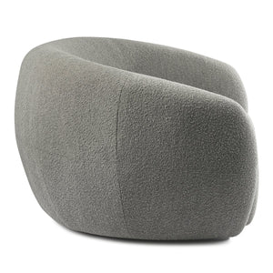 English Elm Sherri 69" Loveseat in Gray Boucle — Mid-Century Curved Design, 6" HD Foam, Durable 600lb Capacity B136P364317