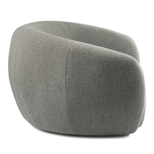 English Elm Sherri 69" Loveseat in Gray Boucle — Mid-Century Curved Design, 6" HD Foam, Durable 600lb Capacity B136P364317