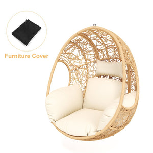 English Elm Heavy Duty Pe Wicker Egg Swing Chair Hand Woven for Patio Garden Balcony Use W400134960