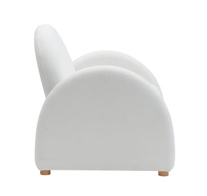 English Elm Modern Boucle Accent Armchair – Plush Beige Lounge Chair With Curved Armrests For Stylish Comfort T3903P372601