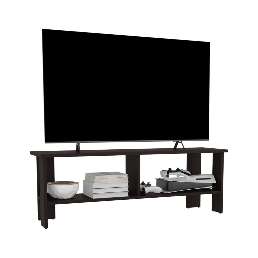 English Elm Tv Stand In Dark Oak - Sleek Design With 2 Shelves For Media Storage, Easy Assembly & Eco-Friendly B097P296803-GIGA