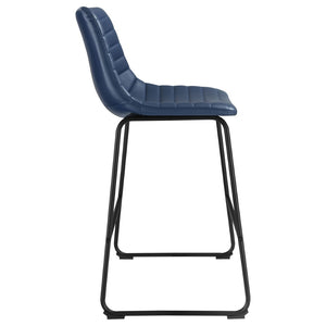 English Elm Torrence Blue Faux Leather Counter Stools Set Of 2 – Modern Comfort With Elegant Design & Durability B062P299861-GIGA